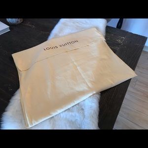 Louis Vuitton cream dust bag